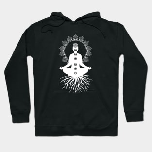 Meditator Roots, Chakras and Mandala Hoodie